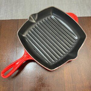 Le Creuset Red Square grill pan 10”